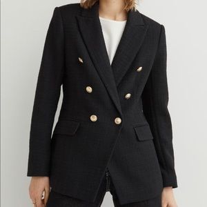 H&M Bouclé black blazer